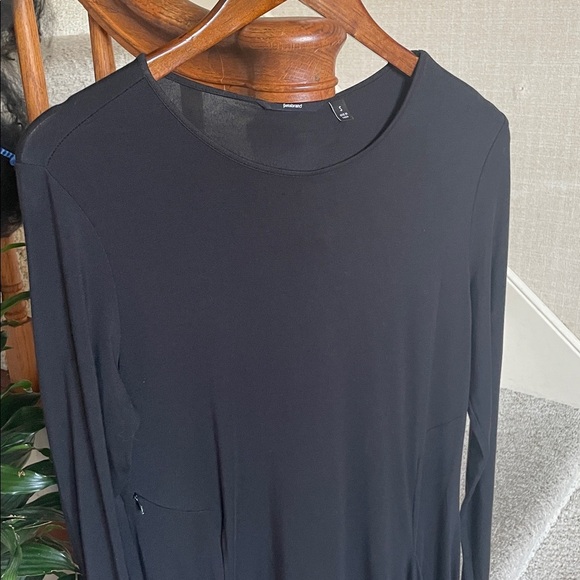 Betabrand Classic Black Silk Blend Dress W/ Pockets - Picture 3 of 10